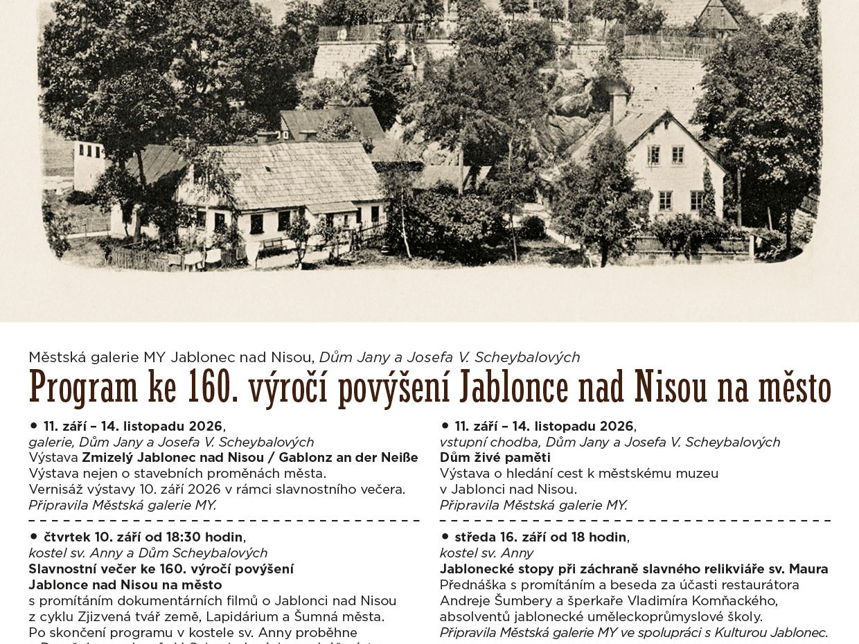 Festlicher Abend zum 160. Jahrestag der Stadtverleihung an Jablonec