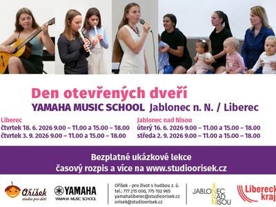 Open Day, enrolment for Yam music courses – Oříšek - Yamaha Music School
