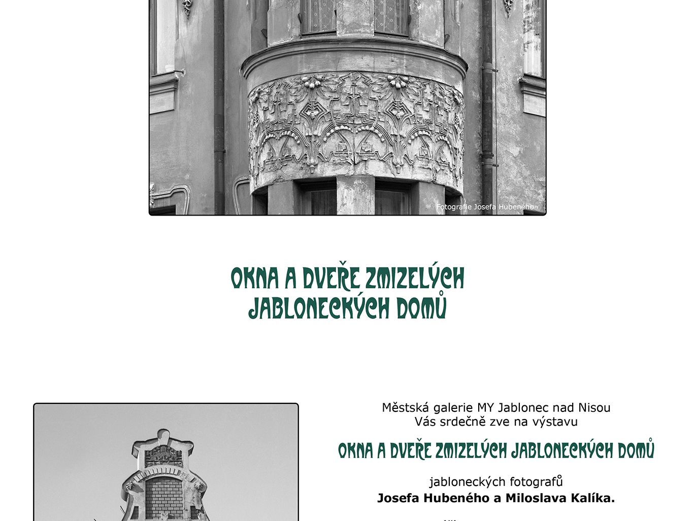Windows and doors of Jablonec’s vanished houses