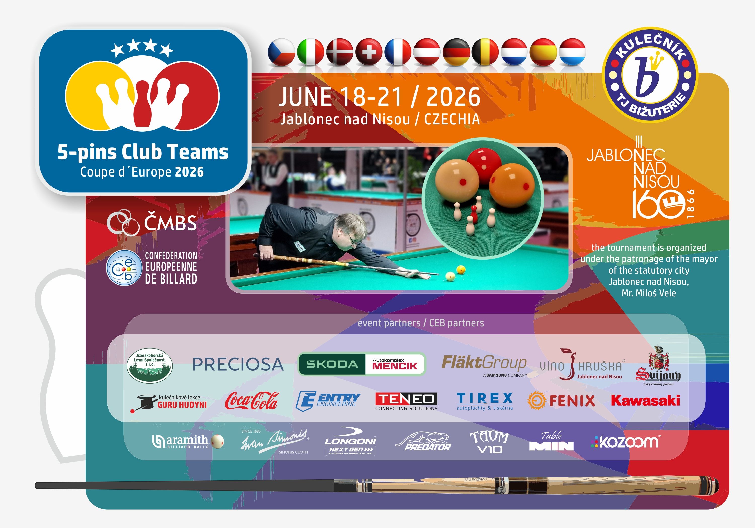 Mistrovství Evropy v kulečníku - 5pins klub. týmů