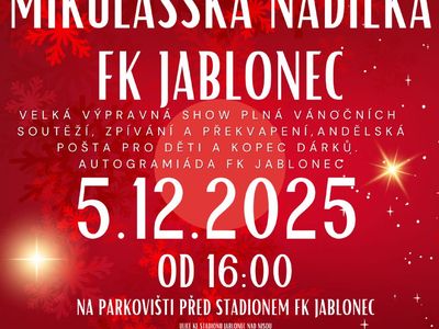 Mikulášská FK Jablonec 🧑🏻‍🎄 – Stadion Střelnice