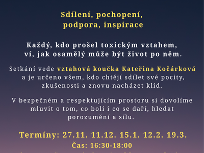 MEETING AFTER A TOXIC RELATIONSHIP - support through sharing – JINÁ HUŤ a Kavárna cHuť