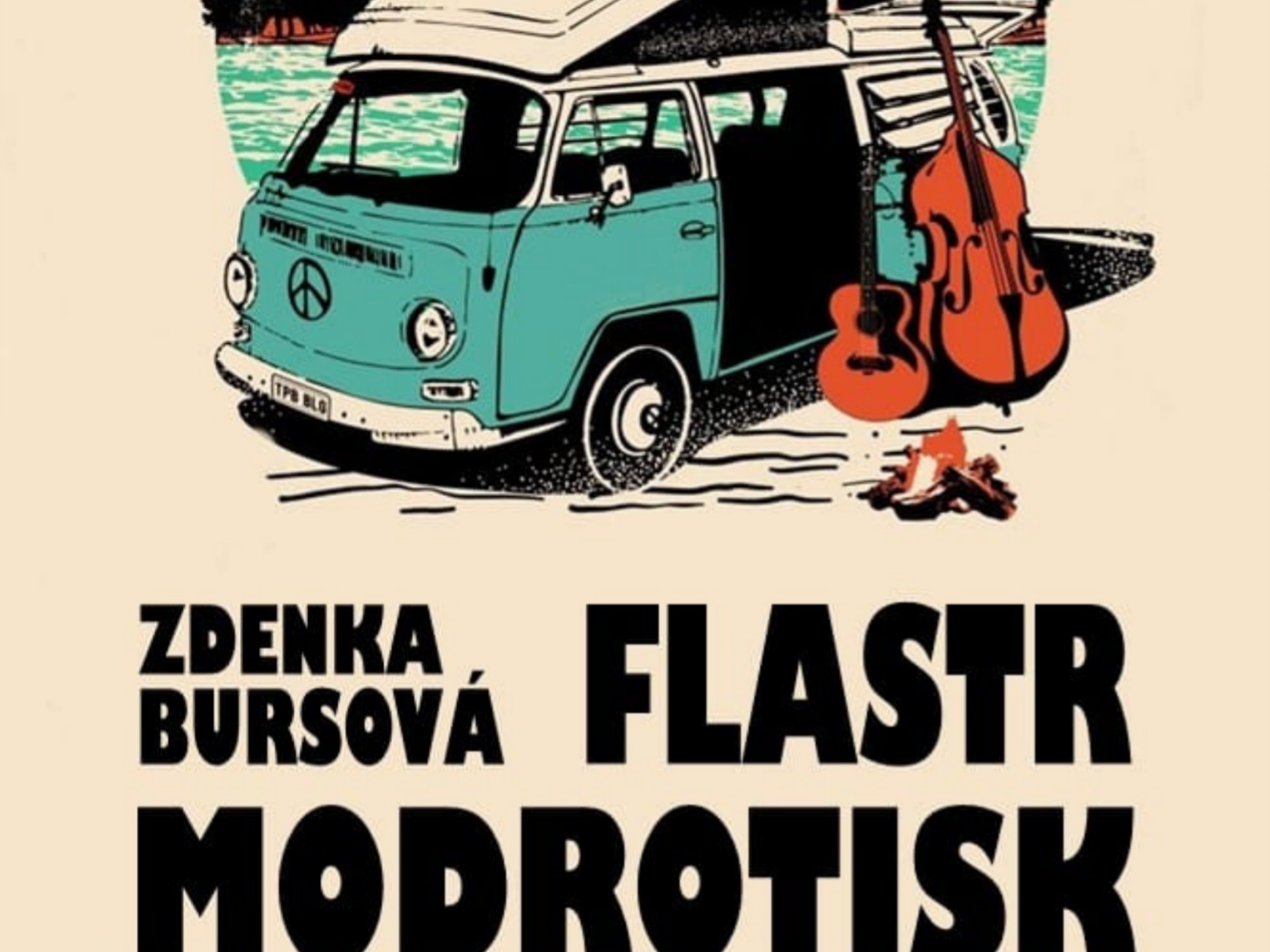 Bluegrass Flastr i Modrotisk
