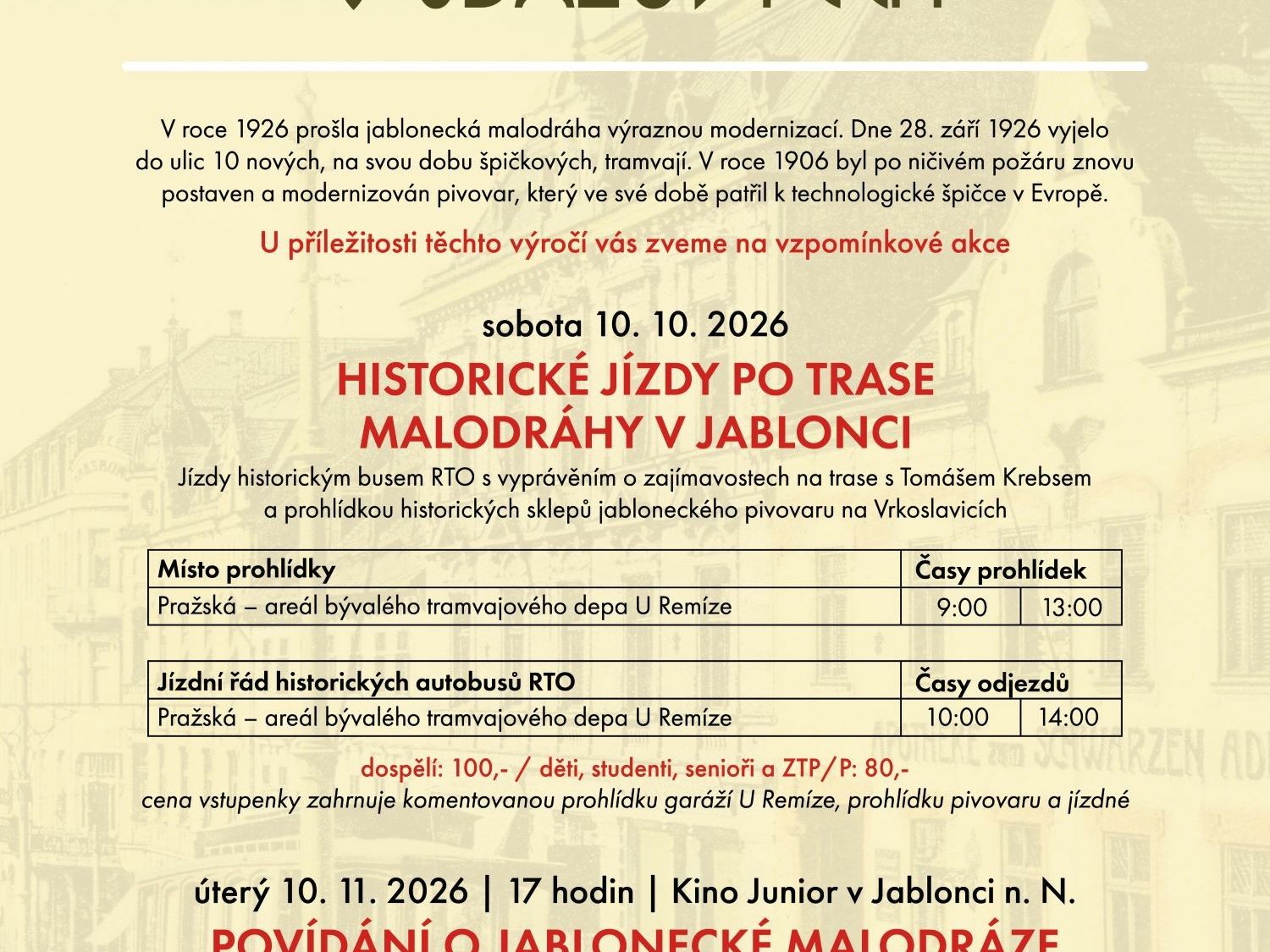 Jablonecká malodráha v událostech 2D/PZ