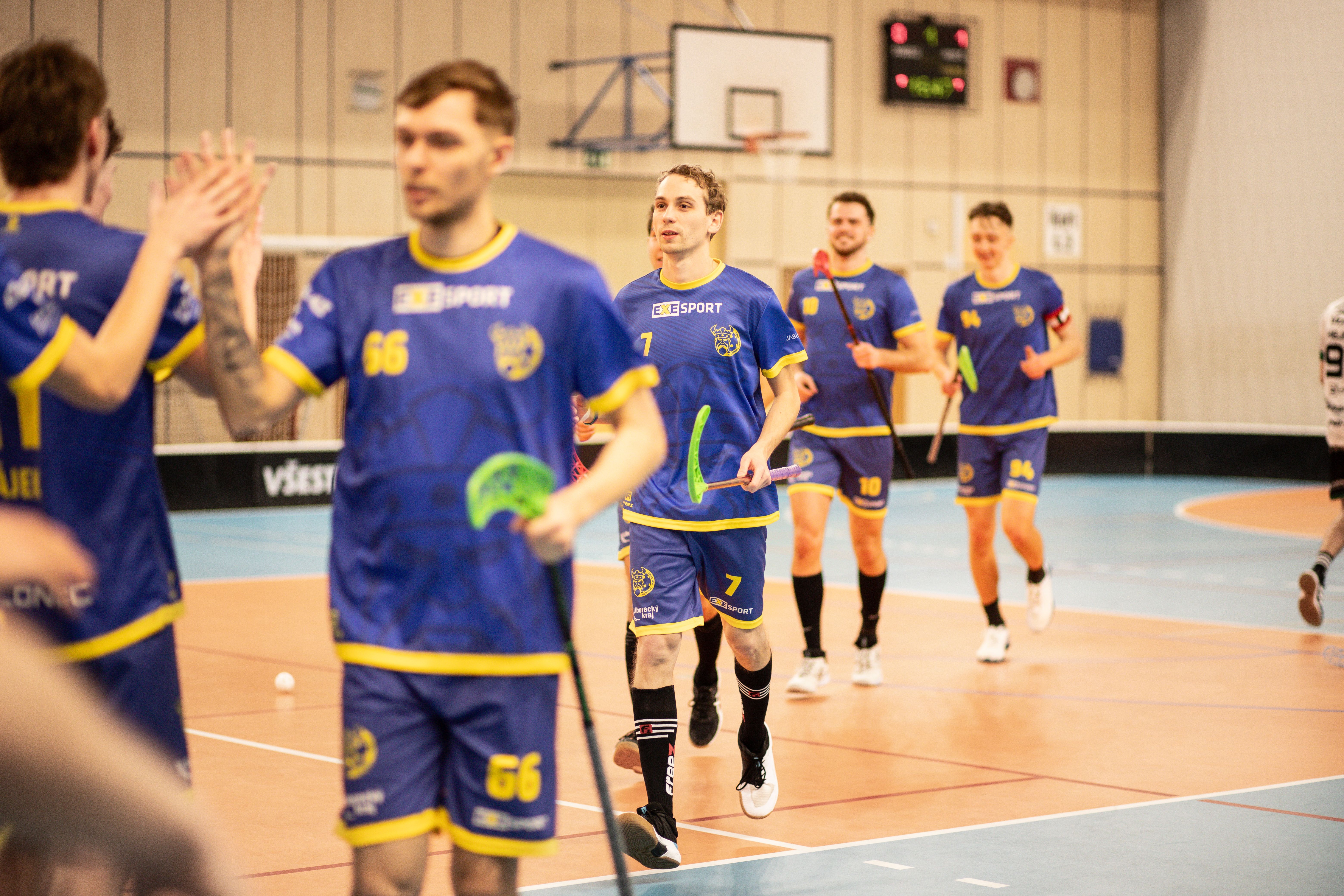 Floorball match, men, against Florbal Primátor Náchod B