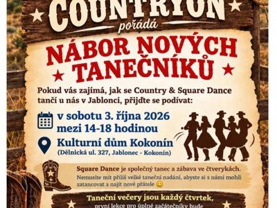 Countryon – Recruitment of new dancers 2026 – Kokonín Cultural Centre