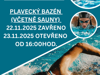 Plavecké závody 22. a 23.11.2025 – Plavecký bazén