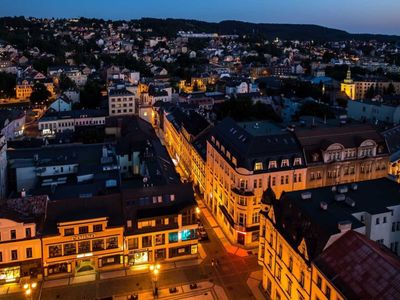Jablonec at night from the town hall tower (Museum Night) – Town hall