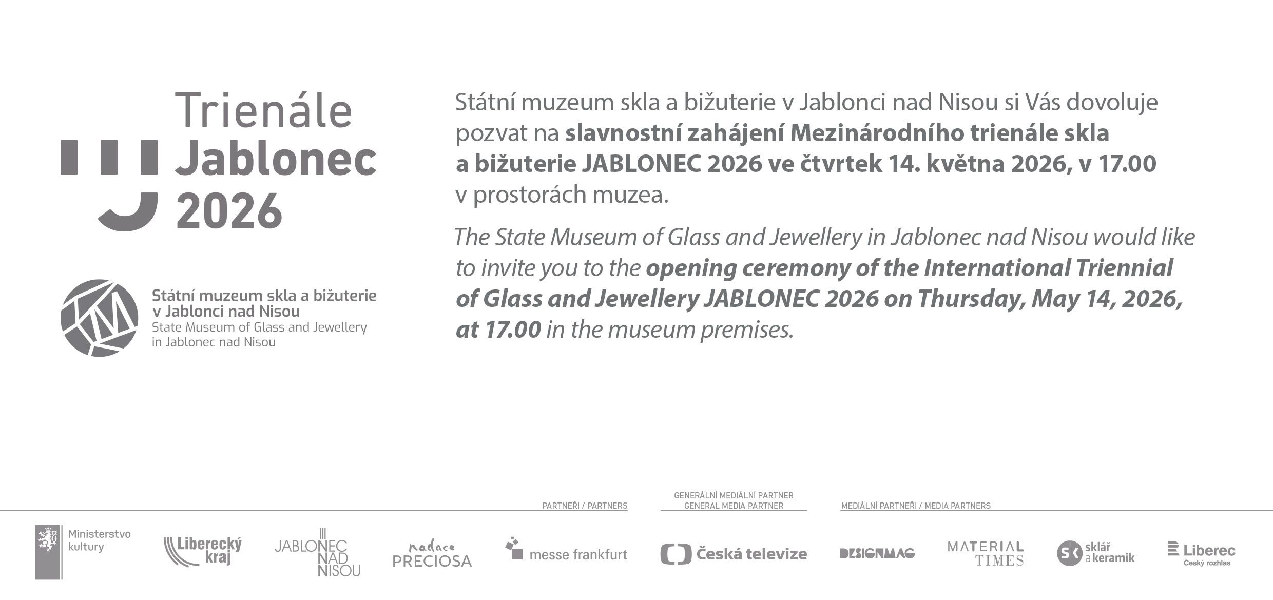 Zahájení Mezinárodního trienále skla a bižuterie