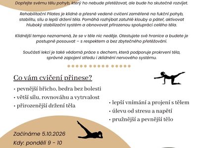 Rehabilitation Pilates – JINÁ HUŤ and Kavárna cHuť