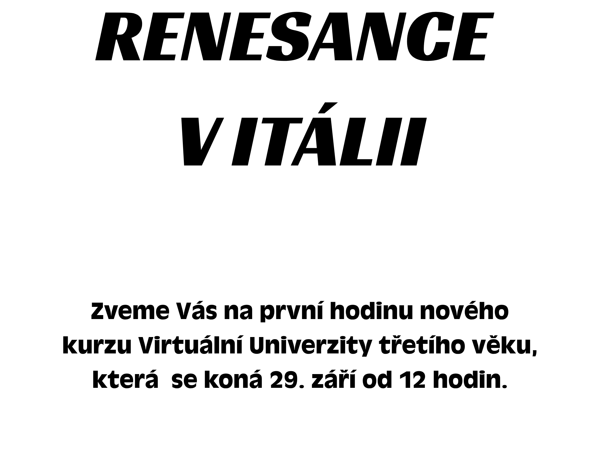 U3V: UMĚNÍ RANÉ RENESANCE V ITÁLII