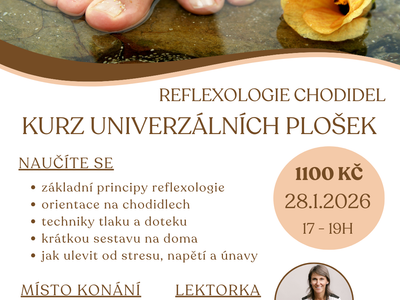 Kurz univerzálních plošek na chodidlech. – JINÁ HUŤ a Kavárna cHuť