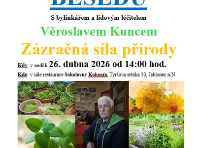 Bylinkář Věroslav Kunc: Zázračná síla přírody – Venkovní areál restaurace Sokolovna v Kokoníně