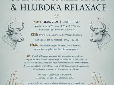 Úplňková meditace a hluboká relaxace v Býku – 