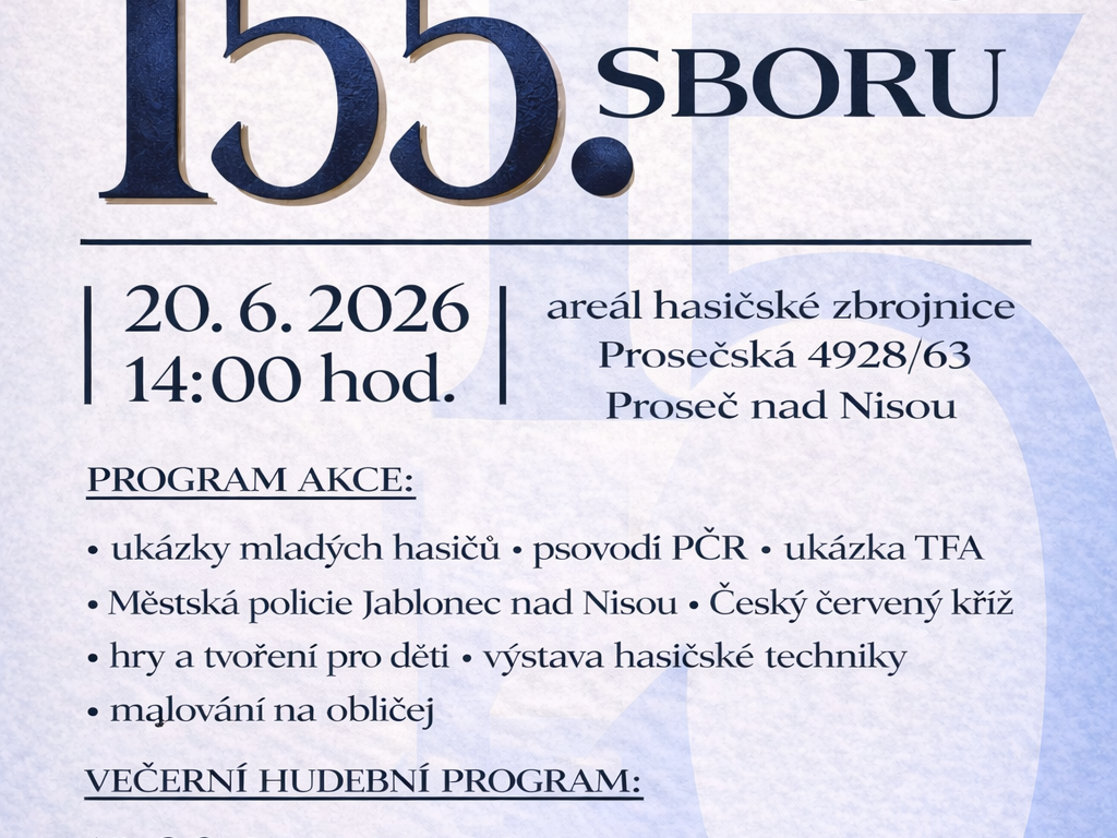 Oslavy 155. výročí SDH Proseč nad Nisou
