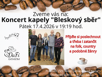 Concert by the band "Bleskový sběr" – DaFi Café, children's corner